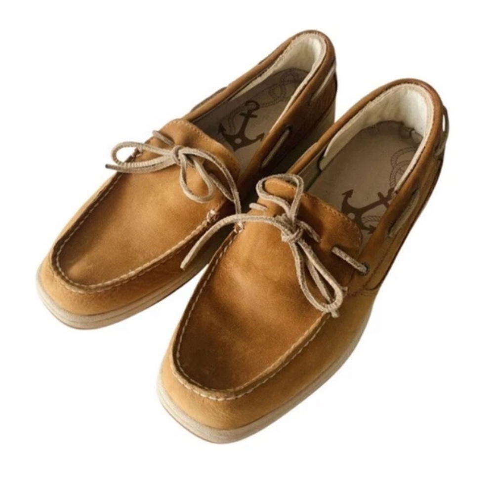 L.L. Bean Leather Boat Shoes Women Size 11 Tan Outdoor Gorpcore Fisherman